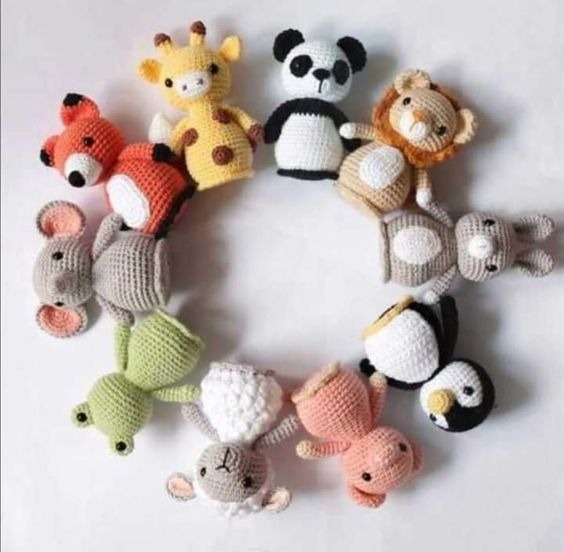 Crochet animal toy collection